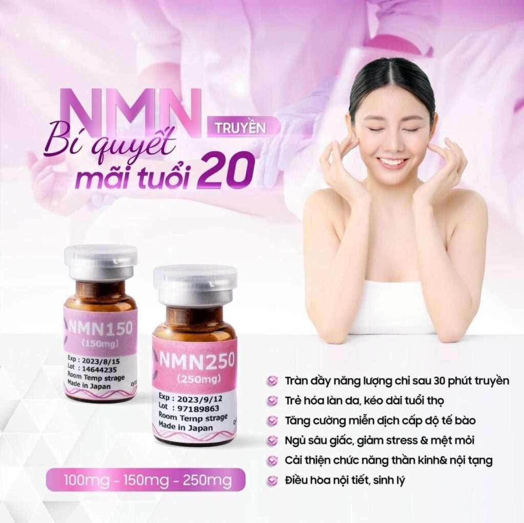 Siêu phẩm đa công dụng truyền tế bào tươi NMN NAD+ 150mg Nhật Bản