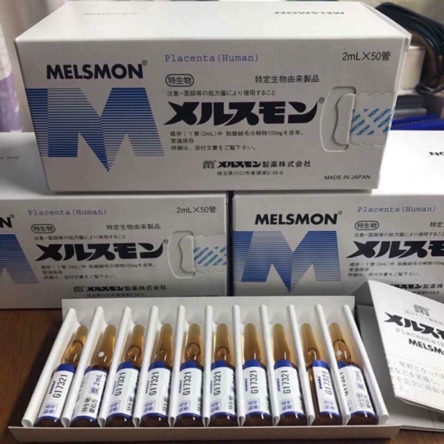 Phân biệt tế bào gốc nhau thai tiêm Melsmon Nhật Bản thật - giả